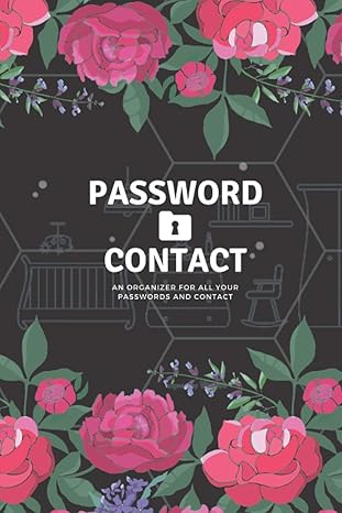 password keeper and contact book floral cover the internet password organizer with alphabetical tabs keep for