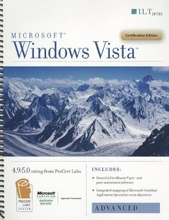 windows vista advanced certification + certblaster student edition axzo press 1426097158, 978-1426097157
