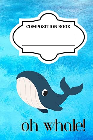composition notebook college ruled oh whale pun illustration for children adults and school 1st edition ms