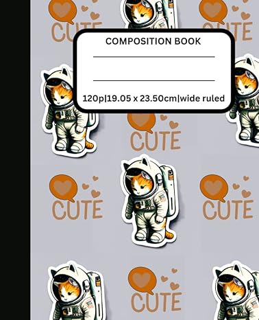 exploring the universe of ideas a 120 page 19 05 x 23 5 cm composition book for creative cats featuring