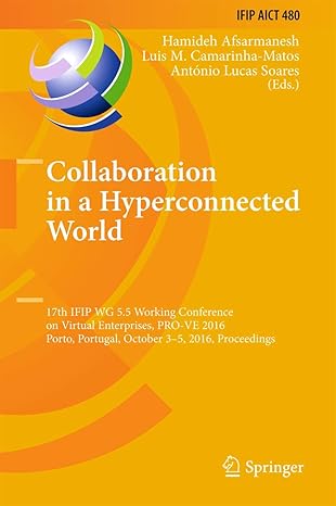 collaboration in a hyperconnected world 17th ifip wg 5 5 working conference on virtual enterprises pro ve