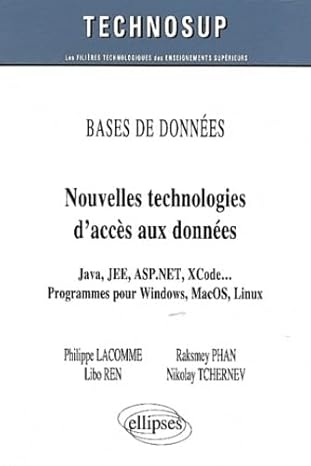 base de donna es nouvelles technologies da acca s aux donnaes java jee asp net xcode a programmes pour