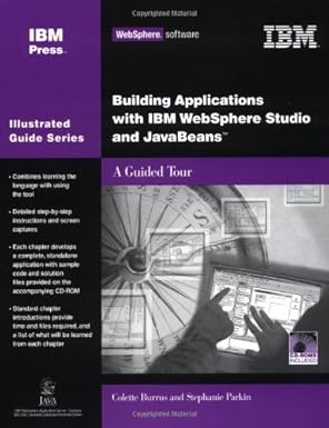 building applications with ibm websphere studio and javabeans a guided tour 1st edition colette burrus