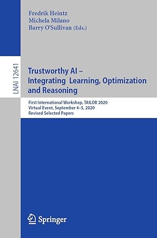 trustworthy ai integrating learning optimization and reasoning first international workshop tailor 2020