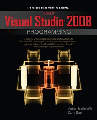 microsoft visual studio 2008 programming 1st edition jamie plenderleith ,steve bunn 0071604081, 978-0071604086