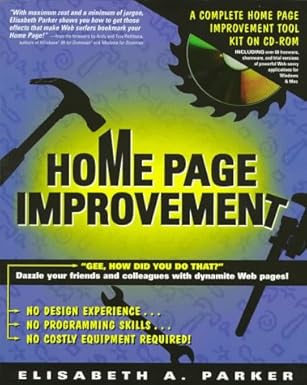 home page improvement 1st edition elisabeth a parker 0764530836, 978-0764530838