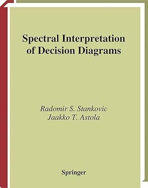 spectral interpretation of decision diagrams 1st edition radomir stankovic ,jaakko t astola 1475778732,