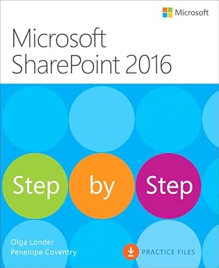 microsoft sharepoint 2016 step by step 1st edition olga londer ,penelope coventry 0735697760, 978-0735697768