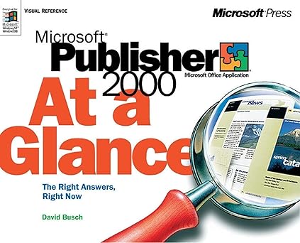 microsoft publisher 2000 at a glance 1st edition perspection 157231950x, 978-1572319509
