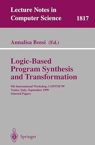 logic based program synthesis and transformation 9th international workshop lopstr99 venice italy september