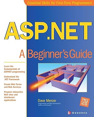 asp net a beginners guide 1st edition david mercer 0072195126, 978-0072195125