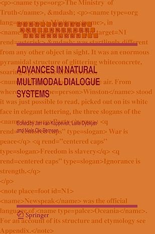 advances in natural multimodal dialogue systems 1st edition jan van kuppevelt ,laila dybkja r ,niels ole