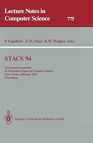 stacs 94 11th annual symposium on theoretical aspects of computer science caen france february 24a 26 1994