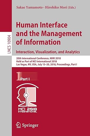human interface and the management of information interaction visualization and analytics 20th international