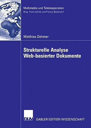 strukturelle analyse web basierter dokumente 1st edition matthias dehmer 3835003089, 978-3835003088