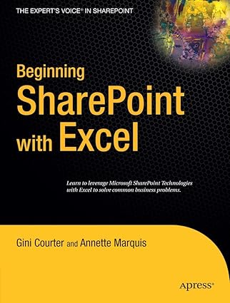 beginning sharepoint with excel from novice to professional 1st edition gini courter ,annette marquis