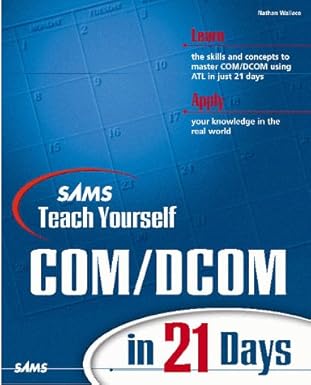 teach yourself visual com/dcom in 14 days 1st edition chris corry 0672312794, 978-0672312793