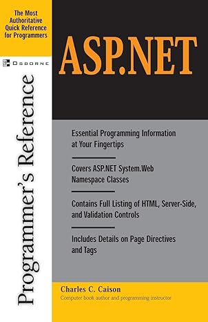 asp net programmers reference 1st edition charles crawford caison jr 0072190493, 978-0072190496