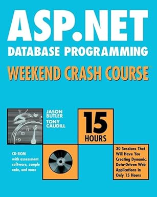 asp net database programming weekend crash course 1st edition jason butler ,tony caudill 0764548301,