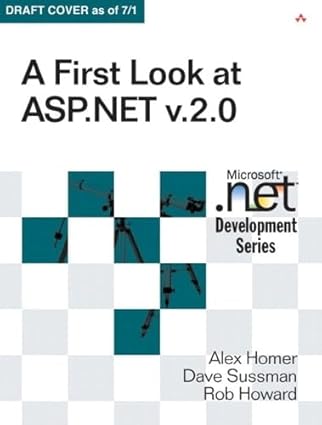 a first look at asp net v 2 0 1st edition alex homer ,dave sussman ,rob howard 0321228960, 978-0321228963
