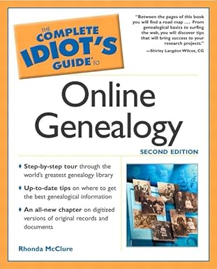 the complete idiots guide to online genealogy 1st edition rhonda mcclure 0028642678, 978-0028642673