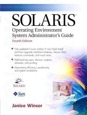 solaris operating environment system administrators guide 1st edition janice winsor 0131014013, 978-0131014015
