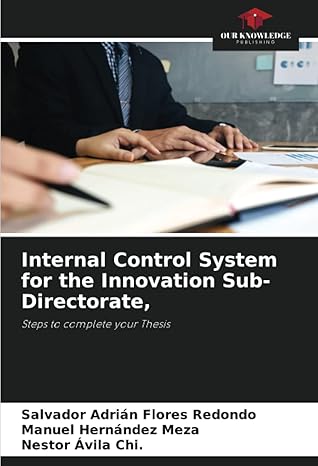 internal control system for the innovation sub directorate steps to complete your thesis 1st edition salvador