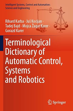 terminological dictionary of automatic control systems and robotics 1st edition rihard karba ,jua kocijan
