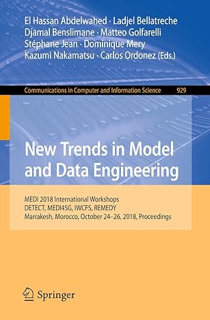new trends in model and data engineering medi 2018 international workshops detect medi4sg iwcfs remedy