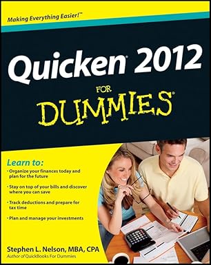 quicken 2012 for dummies 1st edition stephen l nelson 1118091213, 978-1118091210