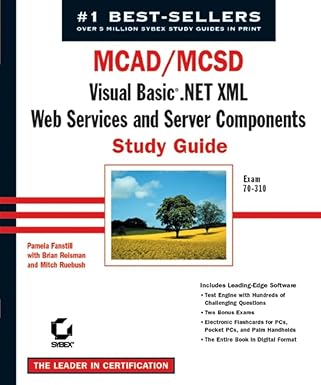 mcad/mcsd visual basic net xml web services and server components study guide 1st edition pamela fanstill