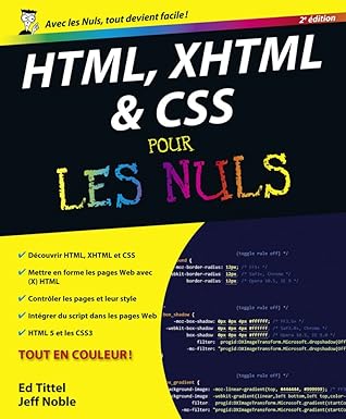 html xhtml et css pour les nuls 2e 1st edition ed tittel ,jeff noble ,bill harrel 2754025456, 978-2754025454