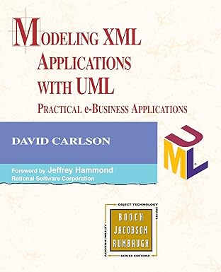 modeling xml applications with uml practical e business applications 1st edition david carlson 0201709155,