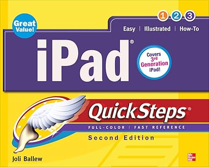 ipad quicksteps covers 3rd gen ipad 1st edition joli ballew 0071803718, 978-0071803717