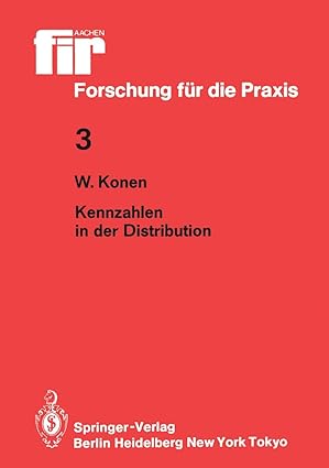 kennzahlen in der distribution 1st edition werner konen 3540156240, 978-3540156246