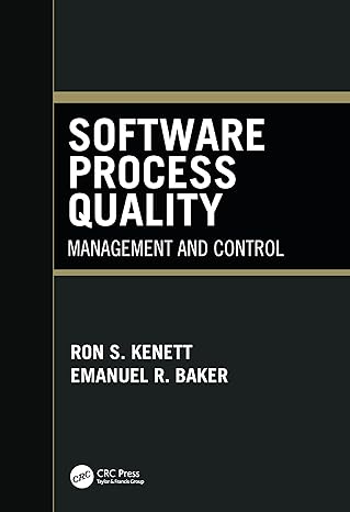 software process quality management and control 6 1st edition ron s kenett ,emanuel baker 0824717333,