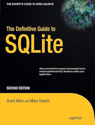 the definitive guide to sqlite 1st edition grant allen ,mike owens 1430232250, 978-1430232254