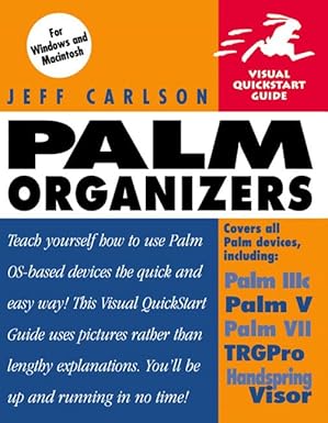 palm organizers 1st edition jeff carlson 0201700638, 978-0201700633