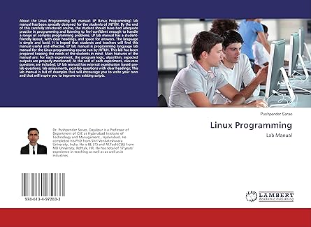 linux programming lab manual 1st edition pushpender sarao 6134972835, 978-6134972833
