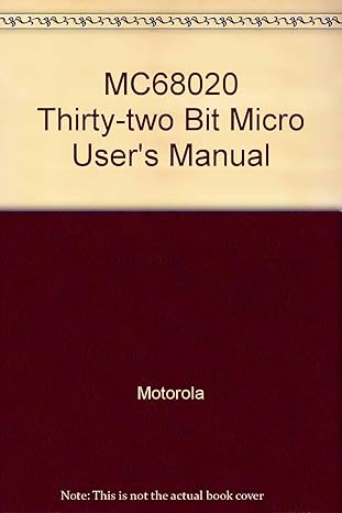 mc68020 32 bit microprocessor users manual 1st edition j brady robert ,motorola inc 0135668603, 978-0135668603