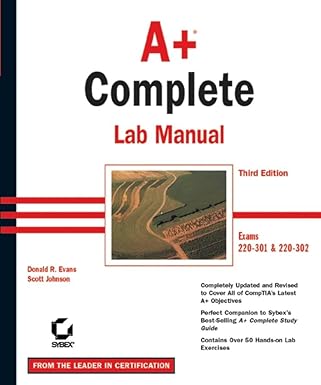 a+ complete lab manual 1st edition donald r evans ,scott johnson 0782142516, 978-0782142518