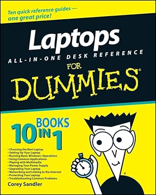 laptops all in one desk reference for dummies 1st edition corey sandler 0470140925, 978-0470140925