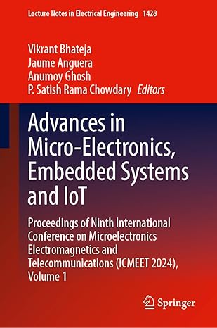 advances in micro electronics embedded systems and iot proceedings of ninth international conference on