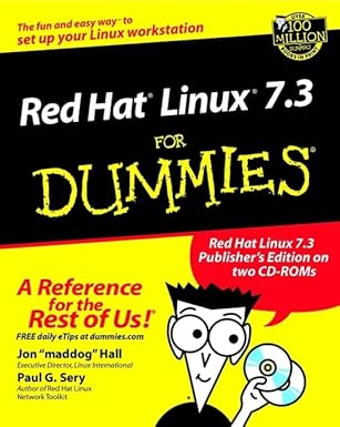 red hat linux 7 3 for dummies 1st edition jon hall ,paul g sery 0764515454, 978-0764515453