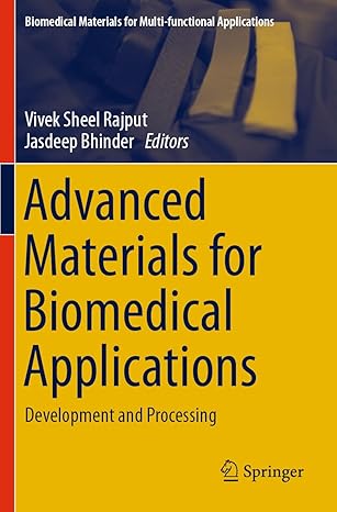 advanced materials for biomedical applications development and processing 1st edition vivek sheel rajput