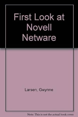 first look at netware 2 2 1st edition gwynne larsen 0070365865, 978-0070365865