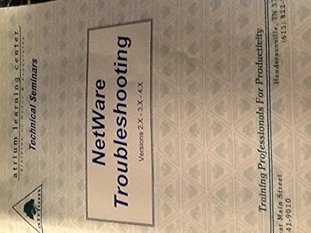netware troubleshooting 1st edition micheal l hader 0201577372, 978-0201577372