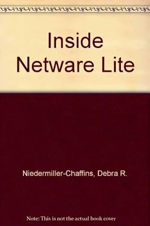 inside netware lite/book and disk 1st edition debra r niedermiller chaffins ,brian l chaffins 1562050702,