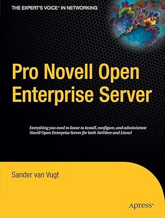 pro novell open enterprise server 1st edition sander van vugt 1590594835, 978-1590594834