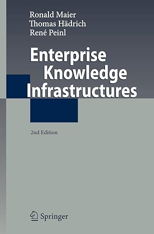 enterprise knowledge infrastructures 1st edition ronald maier ,thomas ha drichrena c peinl 3540897674,